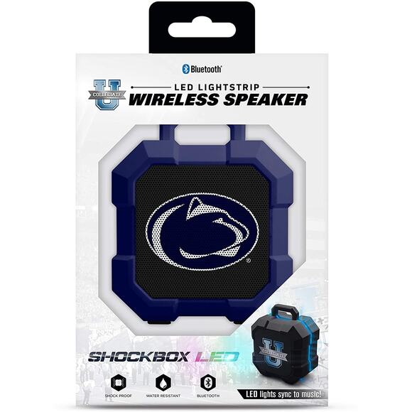 NCAA Penn State Nittany Lions Speaker Wireless Bluetooth Shockbox LED Portable - Picture 3 of 3